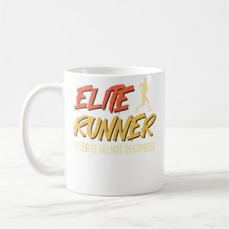 Caneca De Café Corredor Elite Correndo Por Favor Não Passe Piada