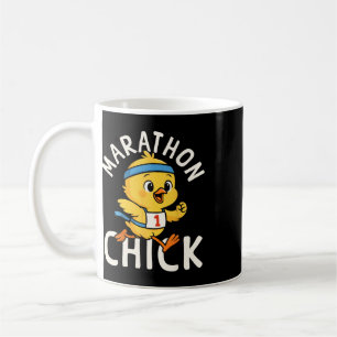 Caneca De Café Corredora Meio Maratona Galinha Menina Vintage