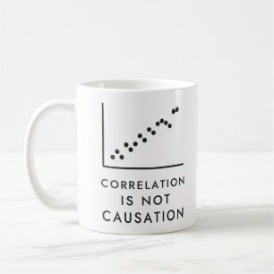 Caneca De Café Correlação Não é Causalidade Humor Estatístico