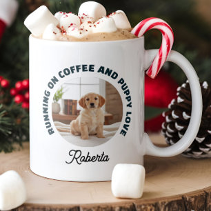 Caneca De Café Correndo com Café e Amor de Cachorro, Foto Persona