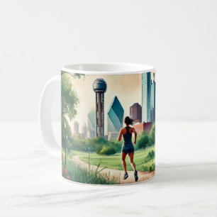 Caneca De Café Correndo em Dallas Texas