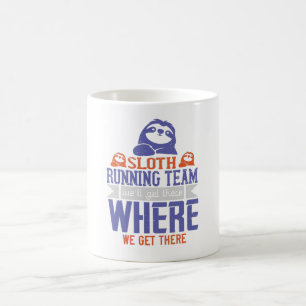 Caneca De Café Correndo - Equipe de Corrida de Preguiça