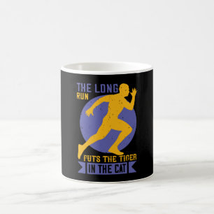 Caneca De Café Correndo - Longo tempo coloca o tigre no gato