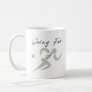 Caneca De Café Correndo, Presente de Hobby para Corredor Minimali