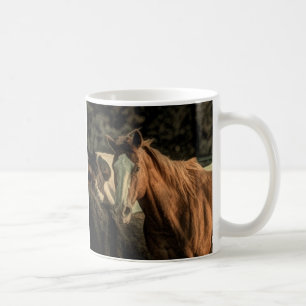 Caneca De Café Corrente primitiva cavalo selvagem do país ocident