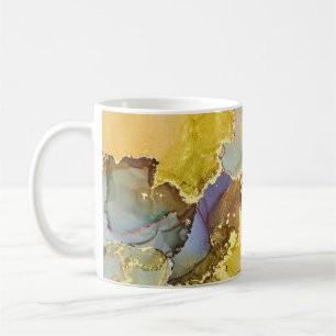 Caneca De Café Correntes de matizes translúcidos, nadadores metál