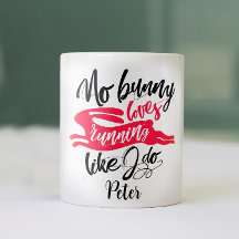 Correr Amor Coelho Vermelho Divertido Motivação Ro