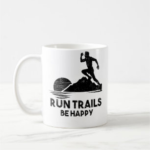 Caneca De Café Correr Corredor Trilha Corrida Natureza Montanhas 