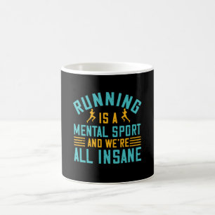 Caneca De Café Correr - Correr é um esporte mental