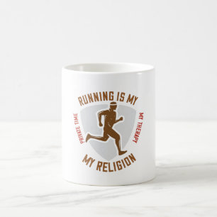 Caneca De Café Correr é terapia e religião