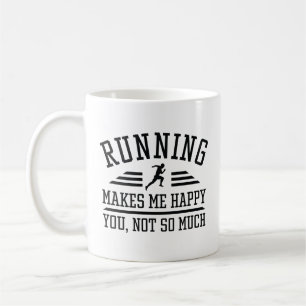 Caneca De Café Correr Me Faz Feliz Não Tanto