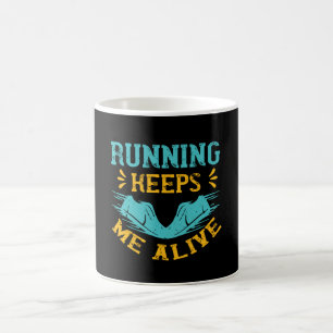 Caneca De Café Correr me mantém vivo