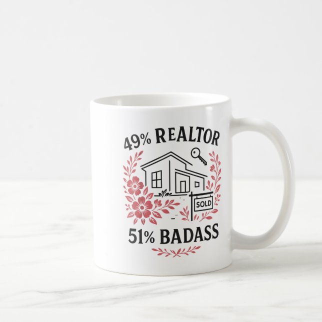 Caneca De Café Corretor 49% Corretor 51% Ruim  (Direita)