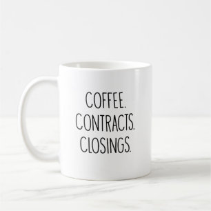 Caneca De Café Corretor de Imóveis Agente Imobiliário CONTRATOS D
