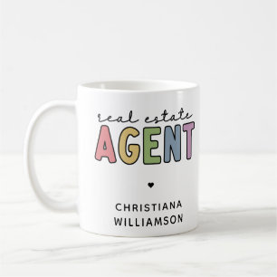 Caneca De Café Corretor de Imóveis Nome Personalizado   Presentes