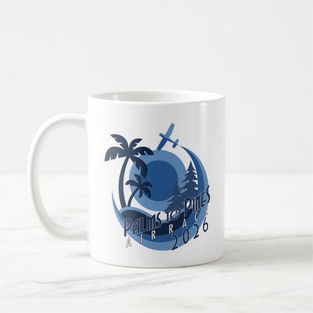 Caneca De Café Corrida Aérea Palms To Pines 2026 (Esquerda)