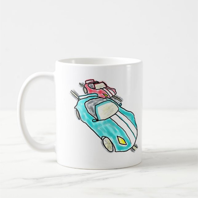 Caneca De Café Corrida de Carros em Pista (Esquerda)