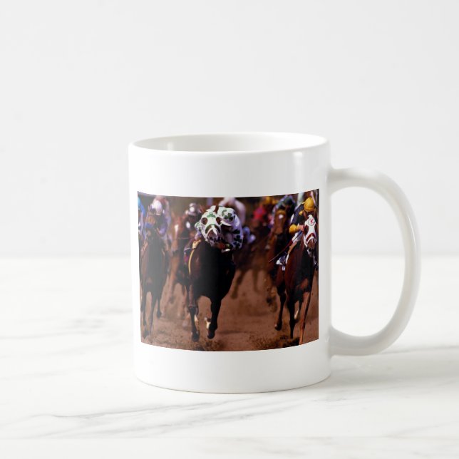Caneca De Café Corrida de cavalos (Direita)