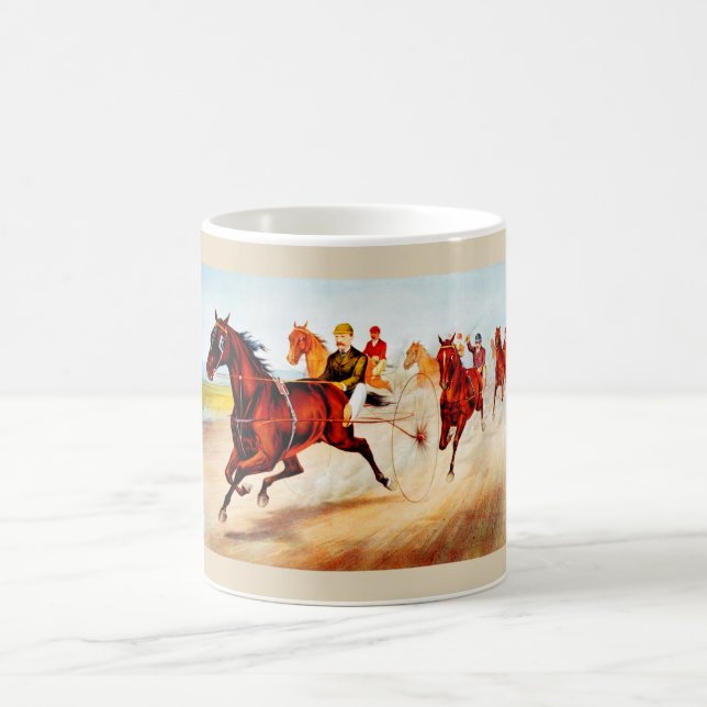 Caneca De Café Corrida de cavalos (Centro)