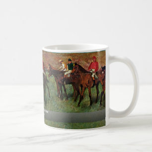 Caneca De Café Corrida de cavalos antes do começo por Edgar Degas