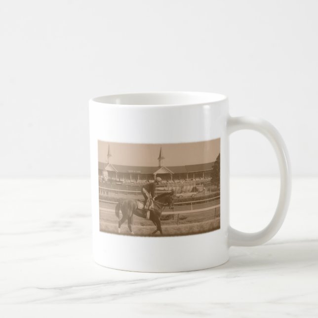 Caneca De Café Corrida de cavalos histórica (Direita)