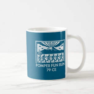 Caneca De Café Corrida divertida de Pompeil 79 d.C. - professor d