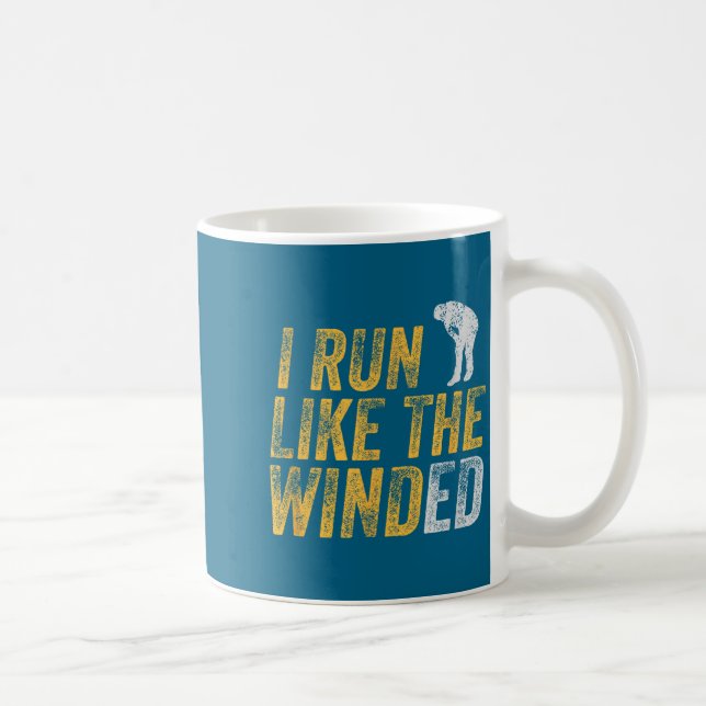 Caneca De Café Corrida Engraçada Como Vento Trocadilho (Direita)