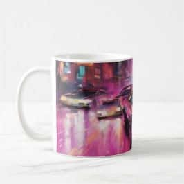 Caneca De Café Corrida noturna em Vibrant City