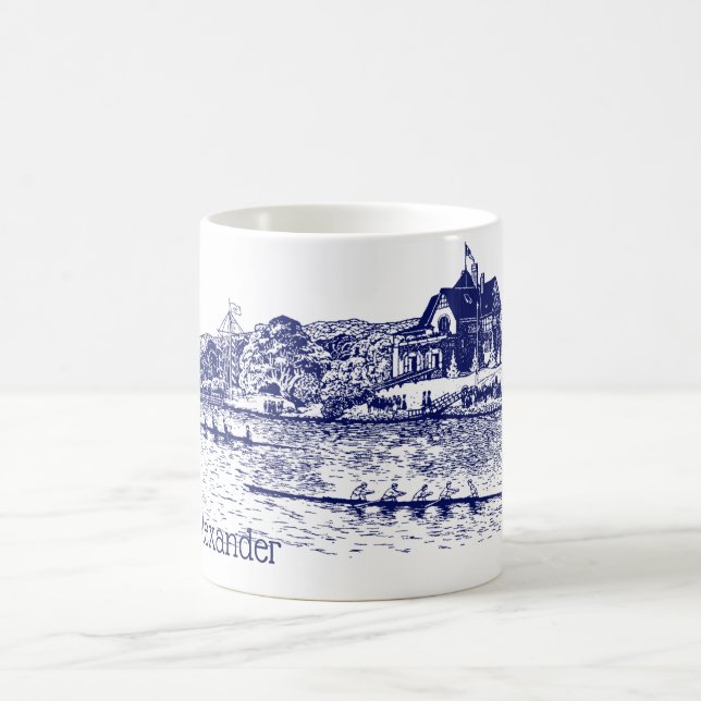 Caneca De Café Corridas De Tripulantes Com Azul De Banheiro (Centro)