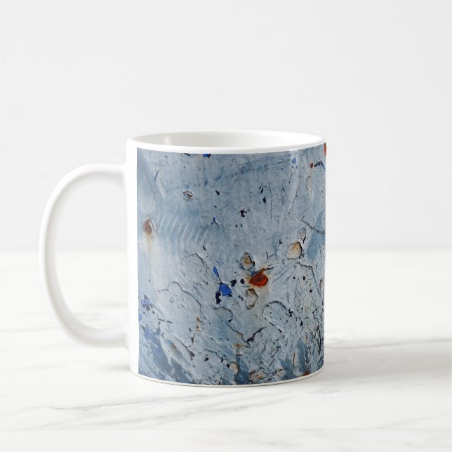 Caneca De Café Corrode de Mancha Azul de Ferro Antigo (Esquerda)