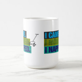 Caneca De Café Cortador de grama vintage engraçado cortando piada