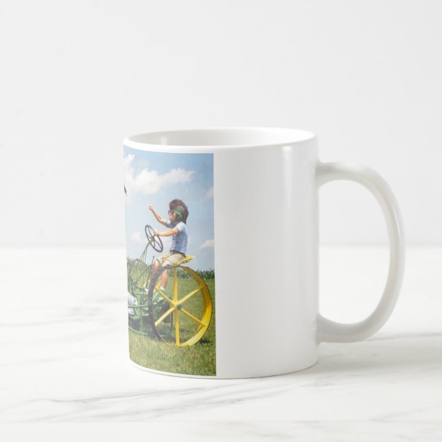 Caneca De Café Cortador de relva grande do bloco (Direita)