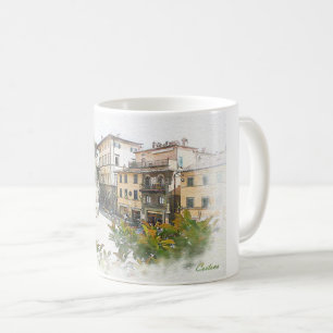 Caneca De Café Cortona. Italia. Toscânia