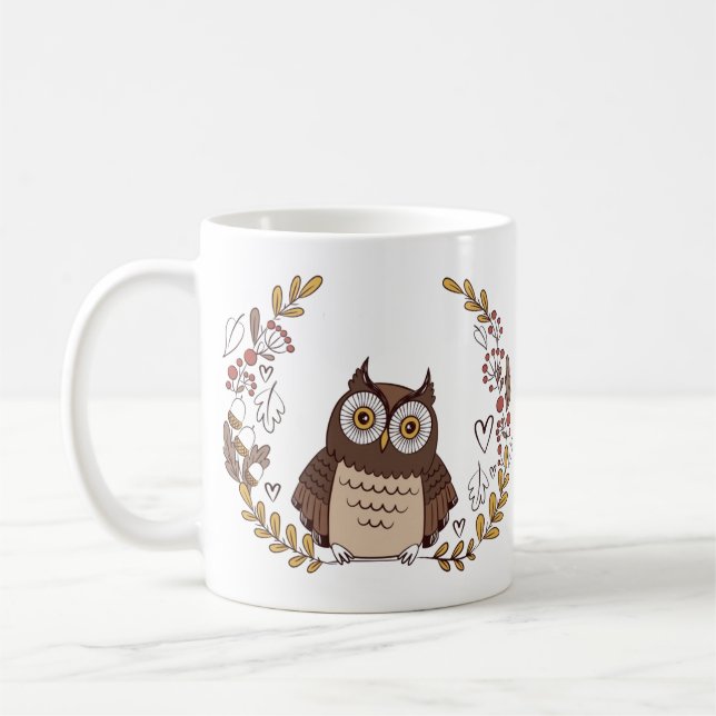 Caneca De Café Coruja (Esquerda)