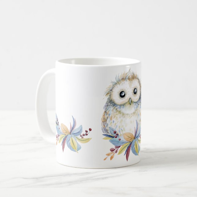 Caneca De Café Coruja (Frente Esquerda)