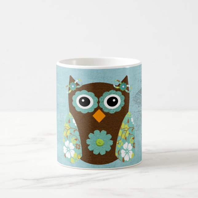 Caneca De Café Coruja Alice do desenhista (Centro)