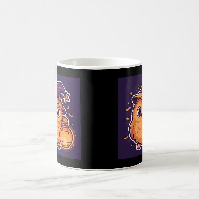 Caneca De Café Coruja Assistente Lanterna Halloween (Centro)