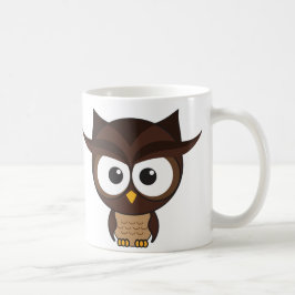 Caneca De Café Coruja Castanha
