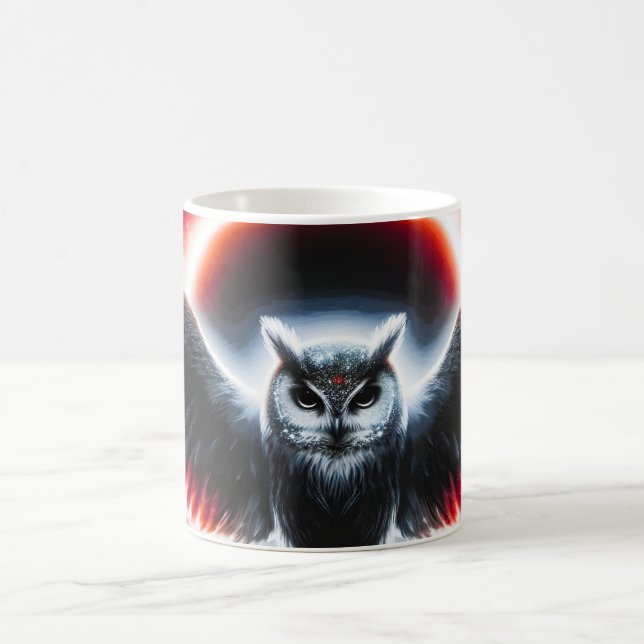 Caneca De Café Coruja Celestial Cósmica Mística (Centro)