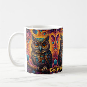 Caneca De Café Coruja Cósmica da Sabedoria
