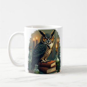 Caneca De Café Coruja da Dark Academia Lendo Mais Um Capítulo Vin