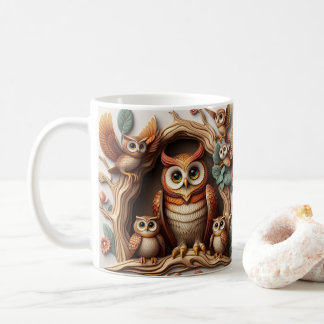Caneca De Café Coruja da Família: Um presente para amantes de ave