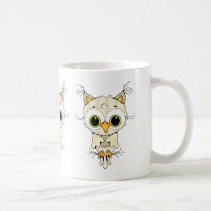 Caneca De Café coruja de desenho animado fofo