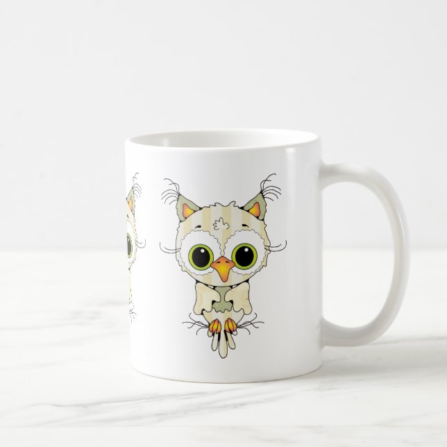 Caneca De Café coruja de desenho animado fofo (Direita)