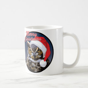 Caneca De Café Coruja-de-Natal - Mug Branco Clássico de 11 oz