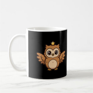 Caneca De Café Coruja enfeite de Natal no topo da árvore