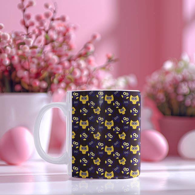 Caneca De Café Coruja Escura (cups and mugs)