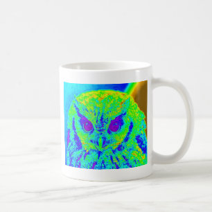 Caneca De Café coruja fluorescente