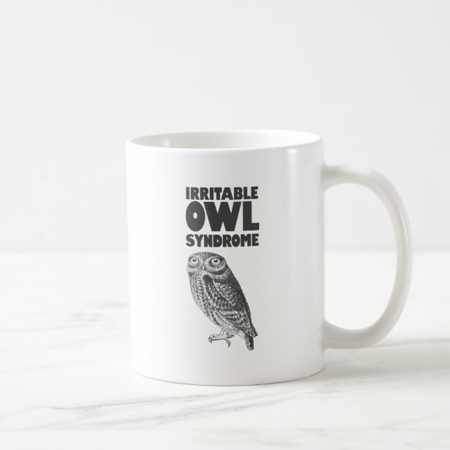 Caneca De Café Coruja irritável. Chalaça engraçada (Direita)