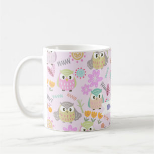 Caneca De Café Coruja Pink